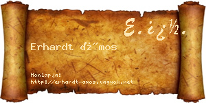 Erhardt Ámos névjegykártya